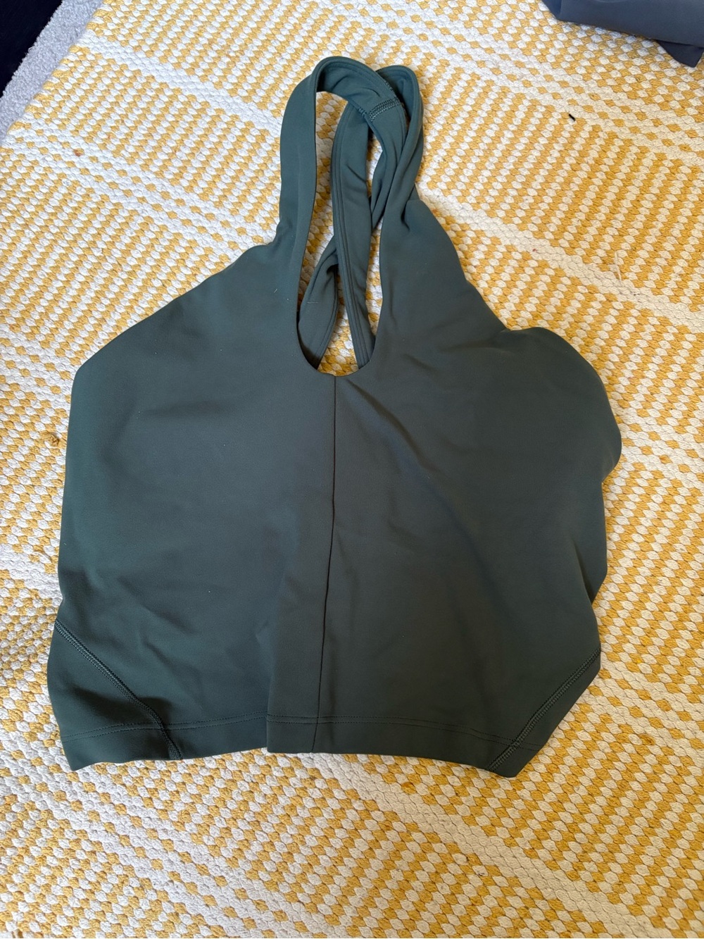 Lululemon Olive Green Halter Crop Top